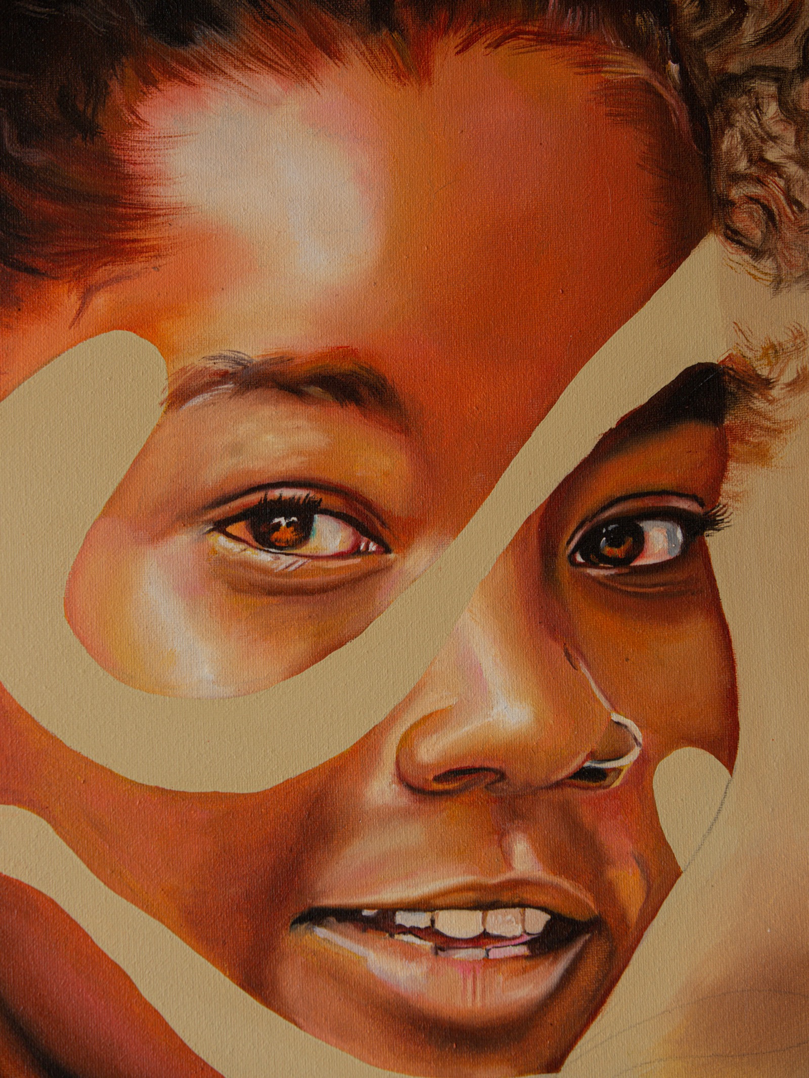 Pony Girl — Acrylic and charcoal on canvas, 90cm x 100cm